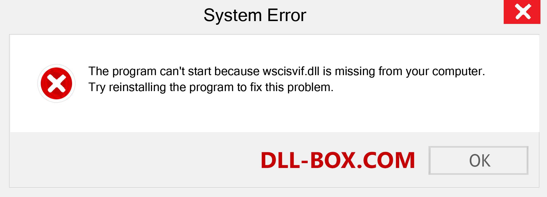  wscisvif.dll file is missing?. Download for Windows 7, 8, 10 - Fix  wscisvif dll Missing Error on Windows, photos, images